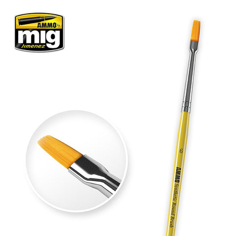 Ammo Mig Jimenez O6 Synthetic Flat Brush - A.MIG8621