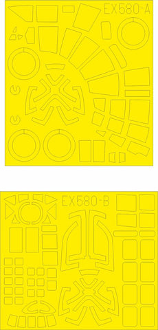 Eduard 1/48 scale die-cut adhesive mask for He 111H-3 by ICM - EX580