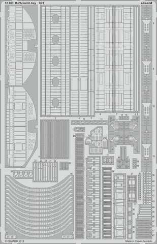 Eduard 1/72 scale photoetched detail for B-2A bomb bay by Modelcollect - 72663