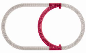 Lionel O Gauge #6-12028 FasTrack Inner Passing Loop Pack