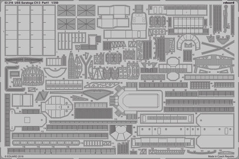 Eduard 1/350 photoetched details for USS Saratoga CV-3 (pt 1) - Trumpeter 53216