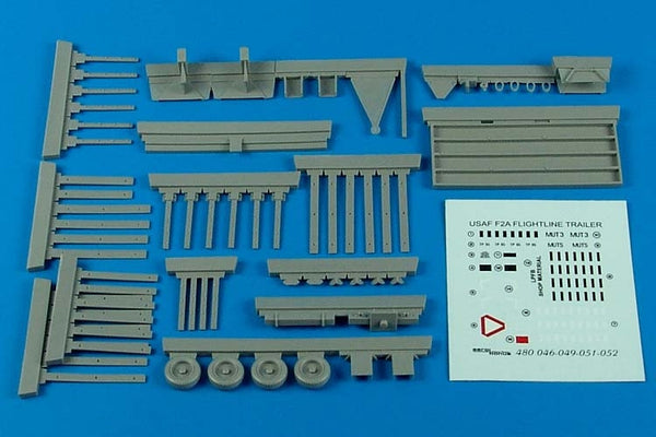 Aerobonus 1/48 USAF F-2A flightline trailer steel platform w/racks 480049 by Air Aerobonus 1/48 USAF F-2A flightline trailer steel platform w/racks 480049 by Air