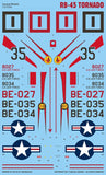 Caracal 1/72 decals CD72069 - decals for the RB-45 Tornado by Valom