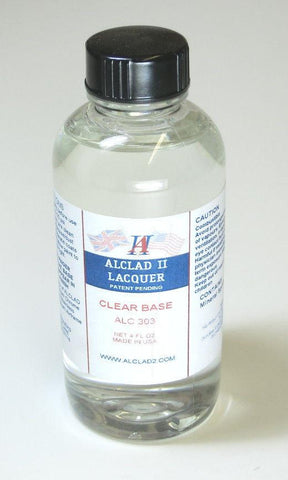 Alclad II ALC-303 4oz. Bottle Clear Enamel Base - Glass bottle