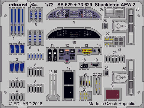 Eduard 1/72 Zoom photoetch detail for the Shackleton AEW.2 by Airfix - SS629