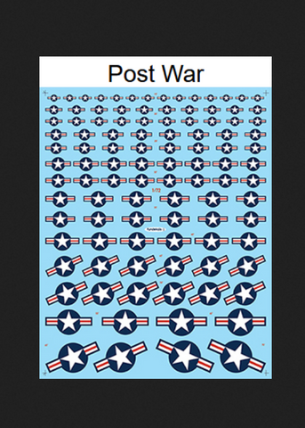 Fundekals 1/72 scale STARS AND BARS Post War decals - FUN72011