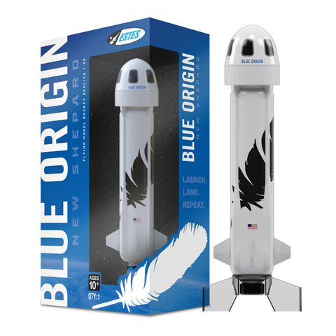 Blue Origin New Shepard 1:66 Flying Model Rocket Replica (launch supplies NOT included)