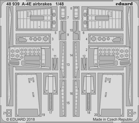 Eduard 1/48 A-4E airbrakes for Hobby Boss - 48939 - Photoetch Detail