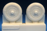 BarracudaCast 1/48 scale Bf 109G-5/G-14 Wheels, Plain Hub, Smooth Tire - BR48390