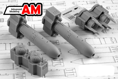 Advanced Modeling 1/48 AMC48037 resin FAB-500ShL 500kg x2 bombs for scale kits