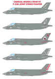 Caracal 1/48 decal CD48141 - F-35B Joint Strike Fighter for Kitty Hawk