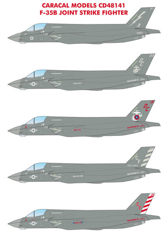 Caracal 1/48 decal CD48141 - F-35B Joint Strike Fighter for Kitty Hawk