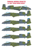 Caracal 1/48 decals CD48192 - A-10A "Cold War Hogs"