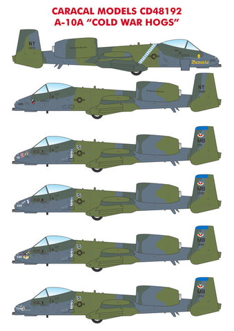 Caracal 1/48 decals CD48192 - A-10A "Cold War Hogs"