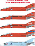 Caracal Models 1/72 decal CD72104 - QF-4B Navy Drone Phantoms markings