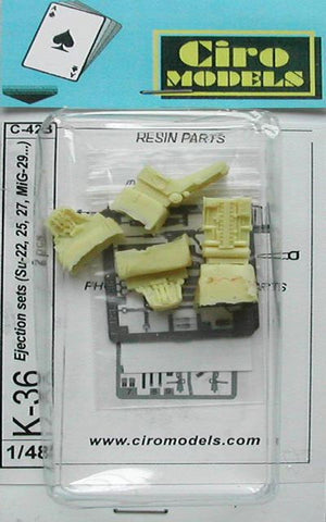 Ciro Models 1/48 resin Russian ejection seats for Su-22, 25, MiG-29 etc K-36 seats