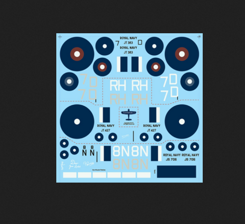 Fundekals 1/32 scale Decals Fleet Air Arm Corsairs for Tamiya - FUN32003