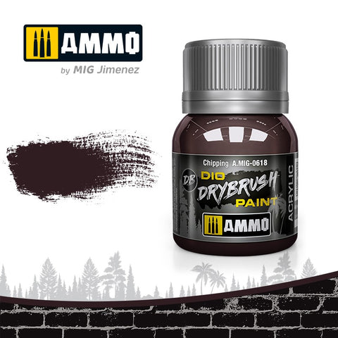 Ammo by Mig Dio Drybrush dense acrylic paint #0618 Chipping - 40mL