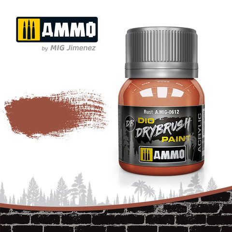 Ammo by Mig Dio Drybrush dense acrylic paint #0612 Rust - 40mL