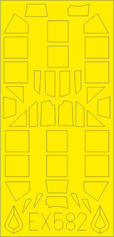 Eduard 1/48 Scale Mask for Bf 109G Classic Canopy TFace by Eduard - EX582