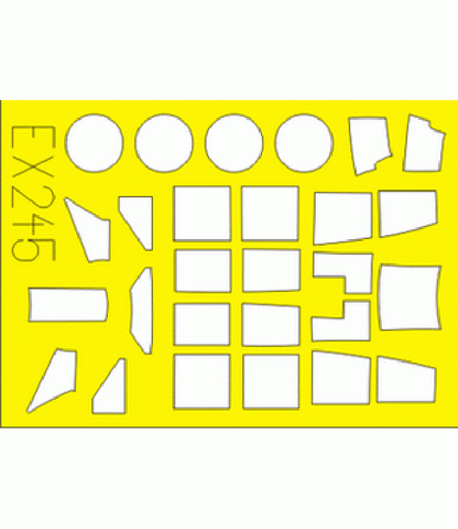 Eduard 1/48 mask for the A6M5c Zero kit by Hasegawa - EX245