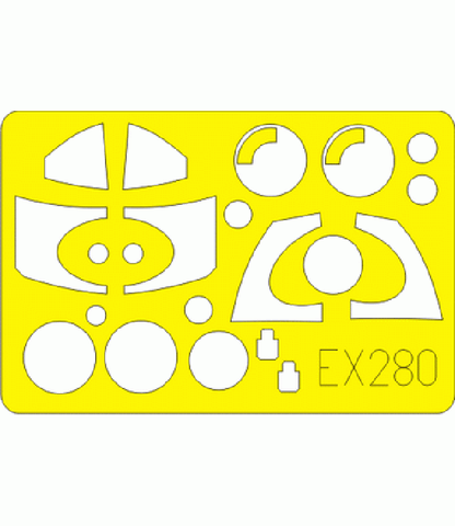 Eduard 1/48 Scale Mask for S 35N Draken by Hasegawa - EX280
