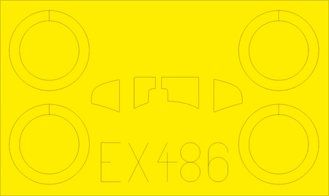 Eduard 1/48 Scale Mask for the He 51B.1 kit by Roden - EX486