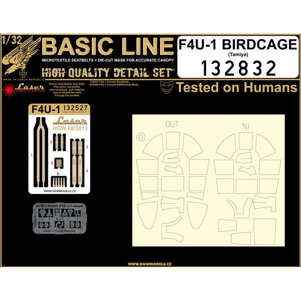 HGW 1/32 scale F4U-1 Birdcage basic accessories for Tamiya - 132832 Basic Line HGW 1/32 scale F4U-1 Birdcage basic accessories for Tamiya - 132832 Basic Line
