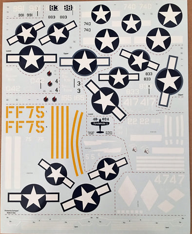 Fundekals 1/48 decals Chance Vought USMC Corsairs for Tamiya kit - 48024