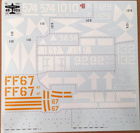 Fundekals 1/48 decals Grumman F6F Hellcats for Eduard model kit - 48025