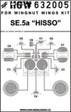 HGW 1/32 Super detail set for SE5a HISSO for Wingnut Wings #132036