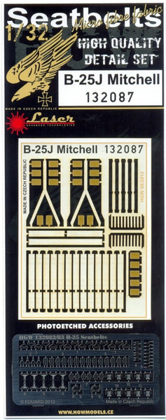 HGW 1/32 Seatbelts for B-25J Mitchell for HK Models 132087