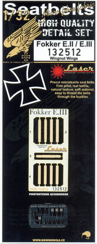 HGW 1/32 Fokker EII / EIII for Wingnut Wings (seatbelts) 132512