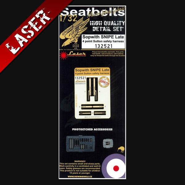 HGW 1/32 Laser seatbelts Sopwith SNIPE Late for Wingnut Wings #132521 HGW 1/32 Laser seatbelts Sopwith SNIPE Late for Wingnut Wings #132521