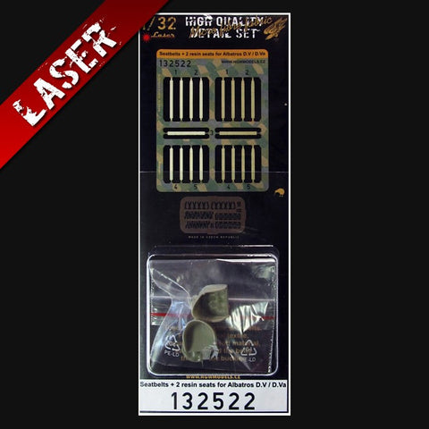 HGW 1/32 seatbelts & resin seats Albatros D.V / D.Va Wingnut Wings #132522