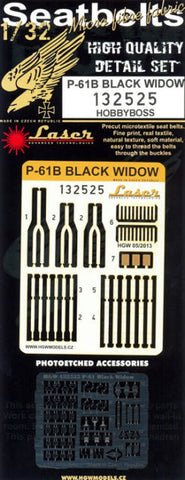 HGW 1/32 Seatbelts for P-61B Black Widow for HobbyBoss #132525