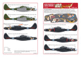 Kits-world 1/48 Scale P61 Black Widow Night Fighter Decal Sheet - KW148003