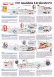 Lifelike 1/72 decal Consolidated B-24 Liberator Pt 1 - 72-028