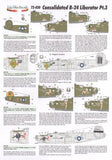 Lifelike 1/72 decal Consolidated B-24 Liberator Pt 3 - 72-030