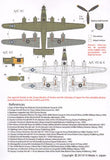 Lifelike 1/72 decal Consolidated B-24 Liberator Pt 3 - 72-030