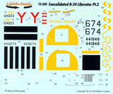 Lifelike 1/72 decal Consolidated B-24 Liberator Pt 3 - 72-030