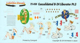 Lifelike 1/72 decal Consolidated B-24 Liberator Pt 3 - 72-030