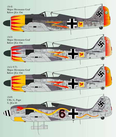 Lifelike 1/48 decal Focke Wulf Fw 190 Pt 3 for Hasegawa - 48-032