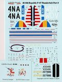 Lifelike 1/48 decal Republic P-47D Thunderbolt Pt 8 for Tamiya - 48-046