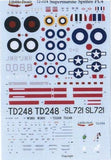 Lifelike 1/72 decal Supermarine Spitfire Pt 4 Airfix, Italeri, Revell, Smer & Ta