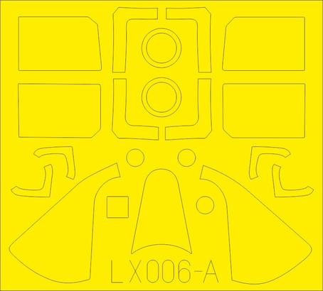 Eduard 1/24 scale Mask F6F-5 TFace for Airfix - LX006 Eduard 1/24 scale Mask F6F-5 TFace for Airfix - LX006