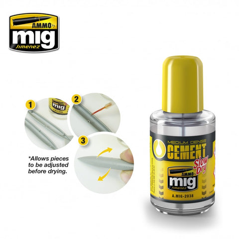 Ammo of Mig Jimenez Medium Dense Slow Dry Cement - 30mL Quick Glue A.MIG 2038