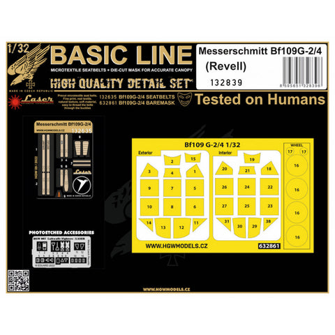 HGW 1/32 Hawker Messerschmitt Bf109G-2/4 Basic Line combo pack for Revell - 132839