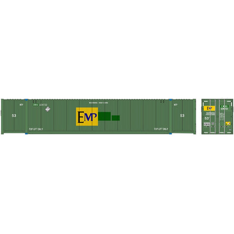 Atlas 50005944 N Scale 53' CONTAINERS EMP W/ LARGE SIDE LOGO SET #1