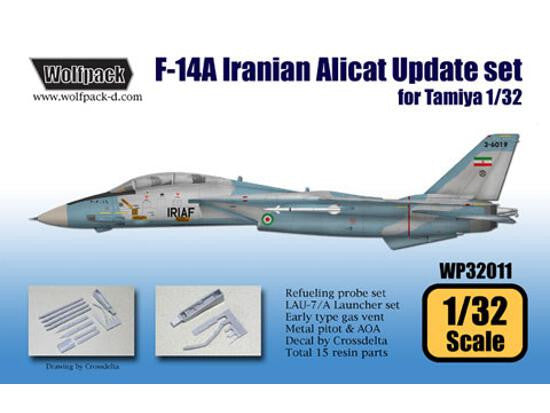 ウルフパック 1/32 F-14A イラン アリキャット アップデート タミヤ Wolfpack 1/32 F-14 Tomcat Iranian Ali-cat Update Tamiya